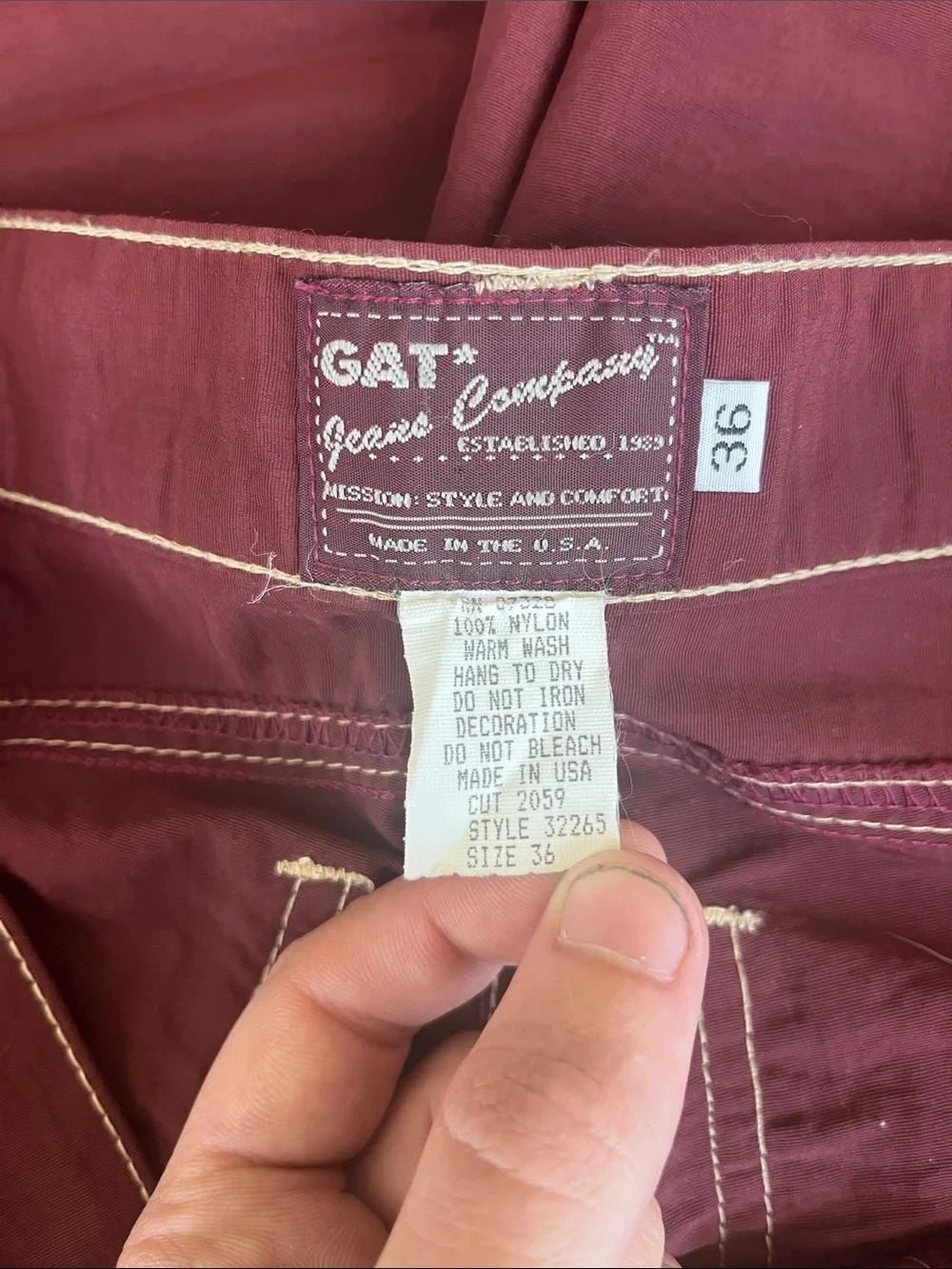 Massive VTG 90s GAT rave pants 15” leg opening, super rare